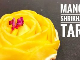 Mango Shrikhand Tart - Mango Shrikhand Tart Recipe In Gujarati - મેંગો શ્રીખંડ ટાર્ટ રેસીપી