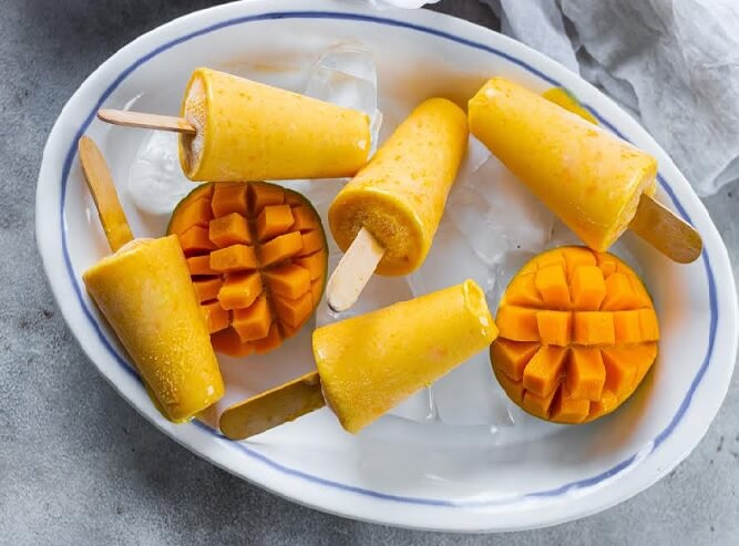 mango kulfi - Mango kulfi ice cream recipe in Gujarati - mango kulfi recipe