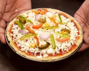 pizza recipe without yeast and oven in gujarati
