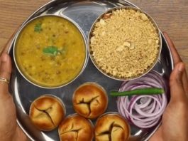 Dal Bati Churma - dal bati recipe in Gujarati