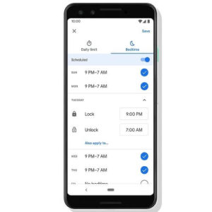 Google Bedtime tools Family Link
