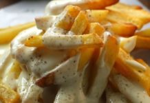 ક્રિસ્પી ફ્રેન્ચ ફ્રાઈઝ સાથે ચીઝ સોસ | crispy French fries with Cheese Sauce crispy French fries with Cheese Sauce - French fries recipe in Gujarati - Crispy French fries recipe - ફ્રેન્ચ ફ્રાઈઝ રેસીપી