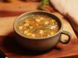 Lemon Coriander Soup - વેજ લેમન કોરિયાંડર સૂપ - Veg Lemon Coriander Soup Recipe in Gujarati