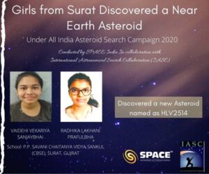 two Girls from Surat discovered a new Asteroid