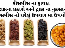 કીસમીસ ના ફાયદા - સૂકી દ્રાક્ષ ખાવાના ફાયદા - Kismis na fayda - drax na fayda in Gujarati – Raisins benefits in Gujarati