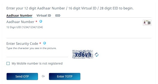 Get PVC Aadhar step 2