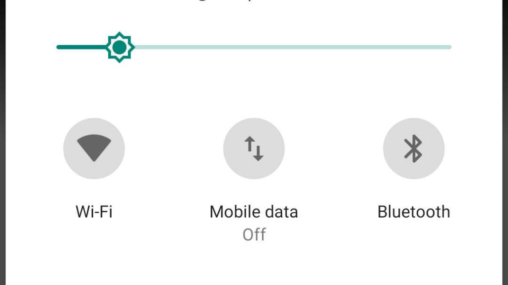 Set mobile brightness low