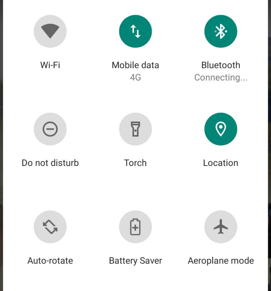 Stop location and Bluetooth services