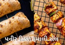Paneer Tikka Rumali Roll Recipe in Gujarati - Paneer Tikka Rumali Roll Recipe - પનીર ટિક્કા રૂમાલી રોલ રેસીપી