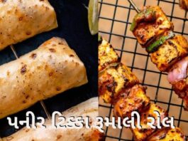 Paneer Tikka Rumali Roll Recipe in Gujarati - Paneer Tikka Rumali Roll Recipe - પનીર ટિક્કા રૂમાલી રોલ રેસીપી