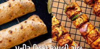 પનીર ટિક્કા રૂમાલી રોલ રેસીપી – Paneer Tikka Rumali Roll Paneer Tikka Rumali Roll Recipe in Gujarati - Paneer Tikka Rumali Roll Recipe - પનીર ટિક્કા રૂમાલી રોલ રેસીપી
