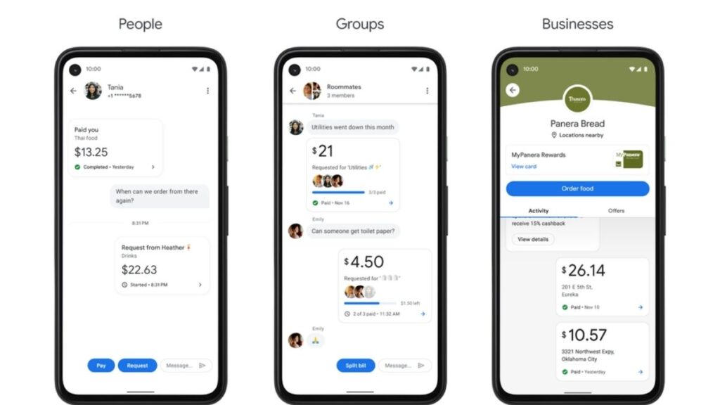 google pay Group Chet feature