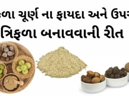 ત્રિફળા ના ફાયદા - ત્રિફળા ચૂર્ણ ના ફાયદા - ત્રિફળા બનાવવાની રીત - ત્રિફળા ચૂર્ણ નો ઉપયોગ - triphala churna banavani rit - Trifla churn benefits in Gujarati - Trifala churn for weight loss in Gujarati