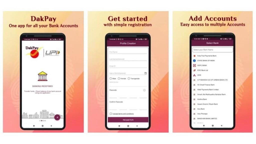 dakpay app add accounts