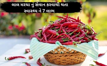લાલ મરચા નું સેવાન કરવાથી થતા સ્વાસ્થ્ય ને 7 લાભ – lal marcha lal marcha na fayda in Gujarati - red chili health benefits in Gujarati - લાલ મરચા ના ફાયદા