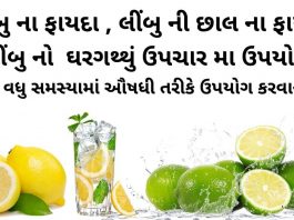 લીંબુ ના ફાયદા - લીંબુ નો ઉપયોગ - લીંબુ ના ઘરેલું ઉપચાર - Limbu na fayda in Gujarati - Limbu na fayda - lemon health benefits in Gujarati