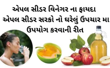 એપલ સીડર વિનેગર ના ફાયદા | એપલ સીડર સરકો ઘરેલું ઉપચાર મા ઉપયોગ કરવાની રીત સફરજન નો સરકો ,એપલ સાઇડર વિનેગર ના ફાયદા - apple cider vinegar benefits in Gujarati - એપલ સીડર સરકો - એપલ સીડર વિનેગર ના ફાયદા