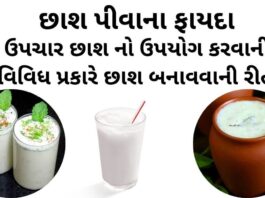 છાશ પીવાના ફાયદા - ઘરેલું ઉપચાર છાશ નો ઉપયોગ કરવાની રીત - છાશ બનાવવાની રીત - chhas na fayda - buttermilk benefits in gujarati - chaas pivana fayda