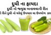 દુધી ના ફાયદા - દુધી નો જ્યુસ બનાવવાની રીત - દુધી નો ઘરેલું ઉપચાર મા ઉપયોગ - dudhi na fayda - dudhi health benefits in Gujarati