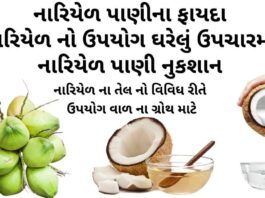 નારિયેળ પાણીના ફાયદા - નારિયેળ નો ઉપયોગ ઘરેલું ઉપચારમા - નાળિયેર ના ફાયદા - નાળિયેર પાણી પીવાના ફાયદા - nariyal pani na fayda - coconut water benefits in Gujarati