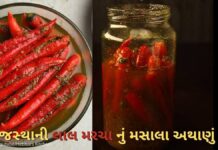 લાલ મરચા નું મસાલા અથાણું બનાવવાની સરળ રીત - Bharela lal marcha banavvani rit