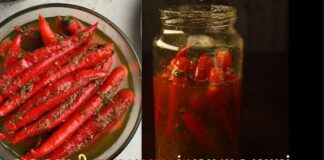 લાલ મરચા નું મસાલા અથાણું બનાવવાની સરળ રીત - Bharela lal marcha banavvani rit