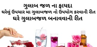 ગુલાબજળ ના ફાયદા - ગુલાબજળ નો ઉપયોગ ઘરેલું ઉપચારમા - ગુલાબજળ બનાવવાની રીત gulab jal na fayda - gulab jal banavani rit - rose water benefits in Gujarati