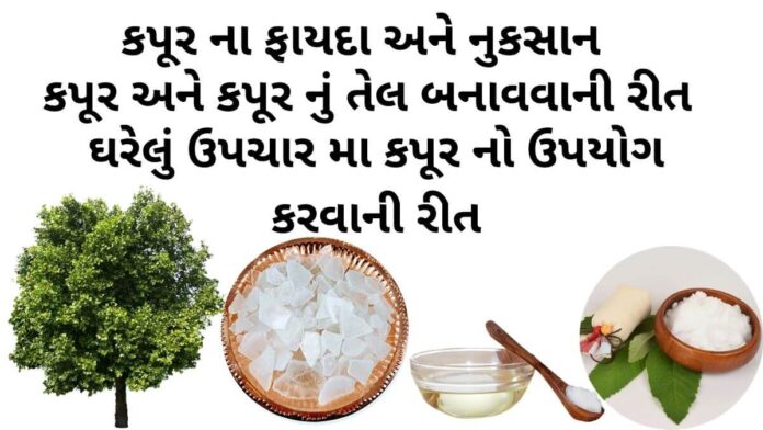 કપૂર ના ફાયદા - kapur na fayda - camphor benefits in Gujarati - kapur na faida - કપૂર બનાવવાની રીત - કપૂર નું તેલ બનાવવાની રીત