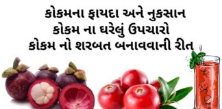 કોકમ ના ફાયદા - કોકમ ના નુકસાન - કોકમ નો શરબત બનાવવાની રીત - કોકમ ના ઘરેલું ઉપચારો - kokam na fayda - kokam na phool na fayda - Garcinia indica benefits in Gujarati