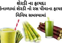 serdi na ras na fayda - sugarcane juice benefits in Gujarati - શેરડી ના ફાયદા - શેરડી નો રસ પીવાના ફાયદા