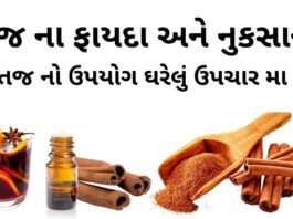 તજ ના ફાયદા - તજ નો ઉપયોગ ઘરેલું ઉપચાર મા - Taj na fayda - cinnamon benefits in Gujarati