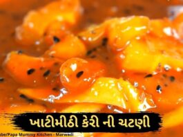 ખાટીમીઠી કેરી ની ચટણી બનાવવાની રીત - keri ni chatni banavani recipe in Gujarati