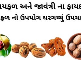 જાયફળ ના ફાયદા - જાયફળ ખાવાના ફાયદા - જાયફળ અને જાવંત્રી ના ફાયદા - જાયફળ નો ઉપયોગ - jayfal na fayda - Health benefits of nutmeg in Gujarati