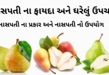 નાસપતી ના ફાયદા - નાસપતી ના ઘરેલું ઉપચાર - નાસપતી ના જ્યુસ ના ફાયદા - naspati na fayda in gujarati - Pear fruit benefits in Gujarati