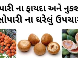 સોપારી ખાવાના ફાયદા - સોપારી ના ફાયદા - સોપારી ના નુકશાન - સોપારી ના ઘરેલું ઉપચાર - sopari na fayda - BETEL NUT benefits in Gujarati