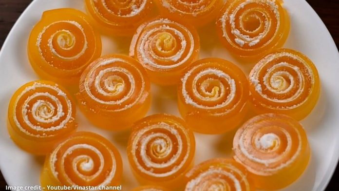 ઓરેન્જ કેન્ડી બનાવવાની રીત - Orange jelly candy recipe in gujarati - orange jelly candy banavani rit