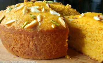 મેંગો સુજી કેક બનાવવાની રીત | mango suji cake recipe in gujarati - mango suiji cake banavani rit