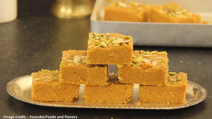 બેસન ની બરફી બનાવવાની રીત - besan ni barfi banavani rit - besan barfi recipe in gujarati