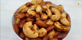 મસાલા કાજુ બદામ બનાવવાની રીત - masala kaju badam banavani rit - masala kaju badam recipe in gujarati
