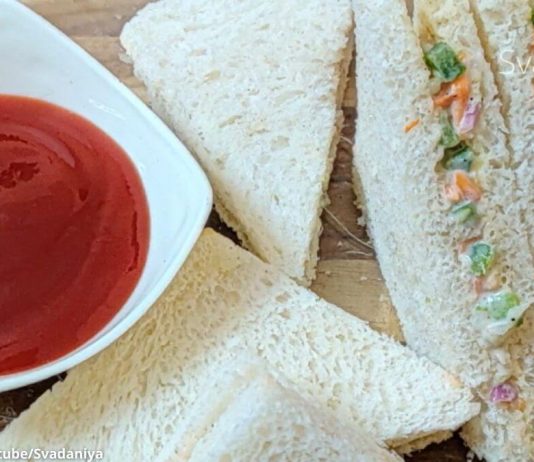 વેજ માયોનીઝ સેન્ડવીચ - વેજ માયોનીઝ સેન્ડવીચ બનાવવાની રીત - veg mayonnaise sandwich banavani rit - veg mayonnaise sandwich recipe in gujarati