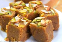ગોળ નો મોહનથાળ બનાવવાની રીત - Gol no mohanthal banavani rit - Gol no mohanthal recipe in gujarati - દાણેદાર ગોળ નો મોહનથાળ