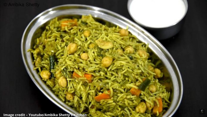 chole palak pulao banavani rit gujarati ma - chole palak pulao recipe in gujarati - છોલે પાલક પુલાવ બનાવવાની રીત