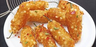 ફરાળી સાબુદાણા મરચા પકોડા બનાવવાની રીત - farali sabudana marcha pakoda banavani rit - sabudana marcha pakoda recipe in gujarati