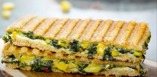 પાલક મકાઈની સેન્ડવીચ બનાવવાની રીત - palak makai ni sandwich banavani rit - palak makai ni sandwich recipe in gujarati