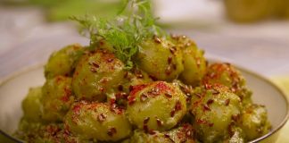 લીલી ચટણી વાળા બટાકા નું શાક બનાવવાની રીત - Lili chutney vara bataka nu shaak banavani rit