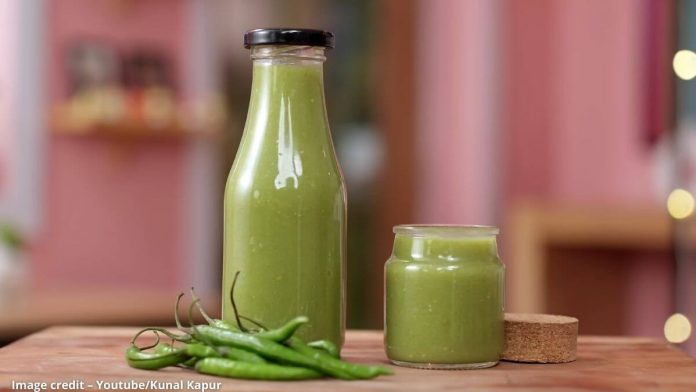 green chilli sauce banavani rit ગ્રીન ચીલી સોસ બનાવવાની રીત - green chilli sauce banavani rit - green chilli sauce recipe in gujarati