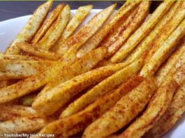 કાચા કેળા ની ફ્રેંચ ફ્રાઈસ બનાવવાની રીત - Kacha kela na french fries banavani rit - Banana french fries recipe in gujarati