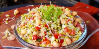 ફણગાવેલ મગ અને સીંગદાણા નો સલાડ | Fangavel mag ane Singdana no salad ફણગાવેલ મગ અને સીંગદાણા નો સલાડ બનાવવાની રીત - Fangavel mag ane Singdana no salad banavani rit