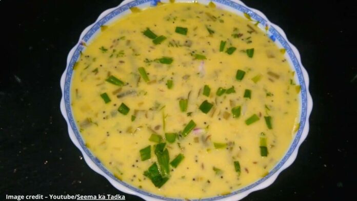 લીલી ડુંગળી ની કઢી - Lili dungli ni kadhi - લીલી ડુંગળી ની કઢી બનાવવાની રીત - Lili dungli ni kadhi banavani rit