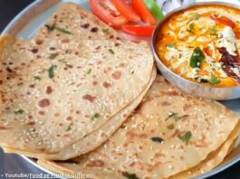 ચાર પડ વાળા પરાઠા અને વઘારેલું દહી બનાવવાની રીત - char pad vara parotha ane vaghrelu dahi banavani rit